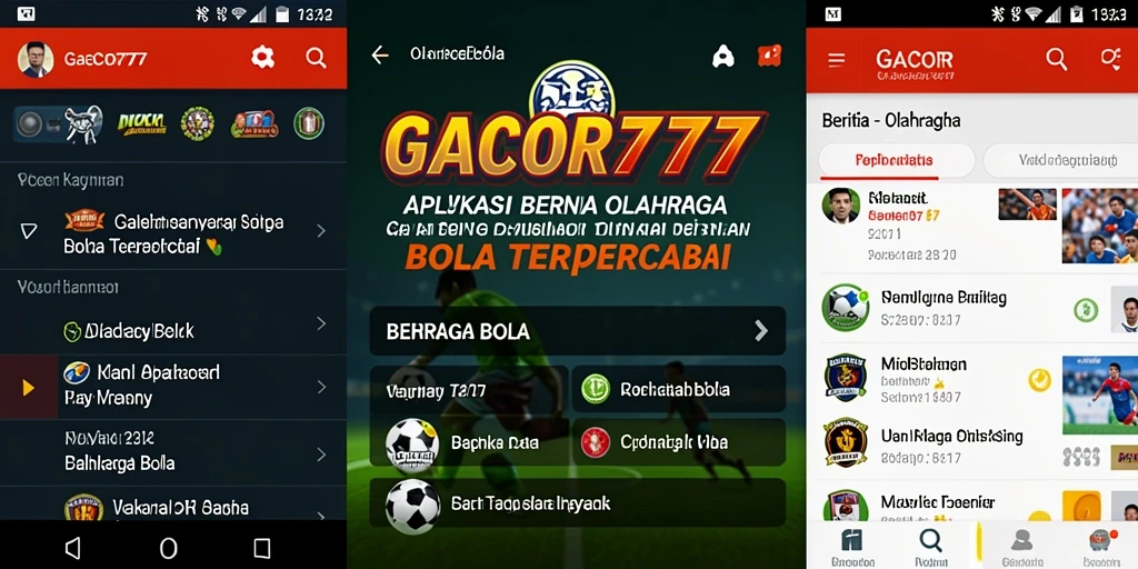 Tampilan utama GACOR777 dengan berita olahraga bola terkini.