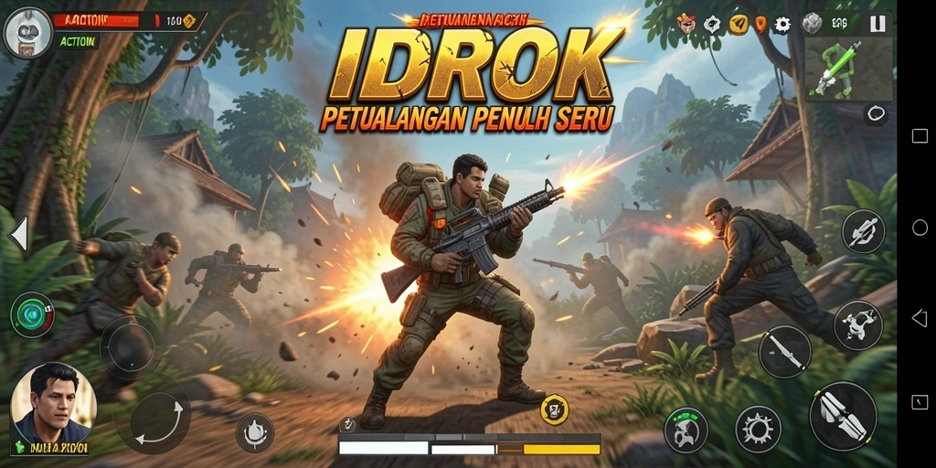 Screenshot IDROK menampilkan aksi seru dalam permainan.