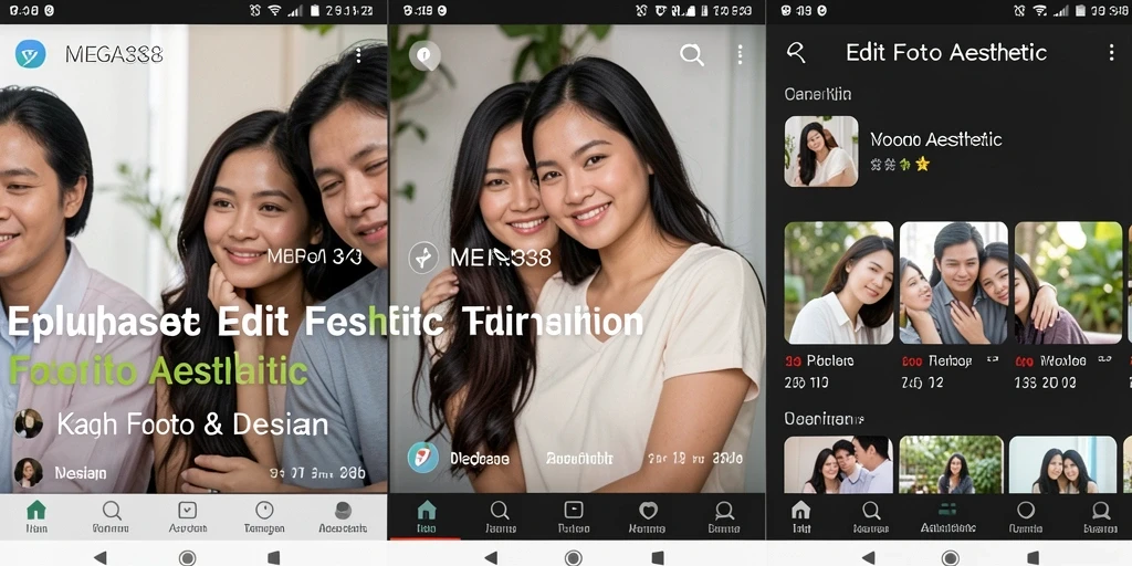 Tampilan antarmuka MEGA338 yang intuitif untuk Edit Foto Aesthetic.