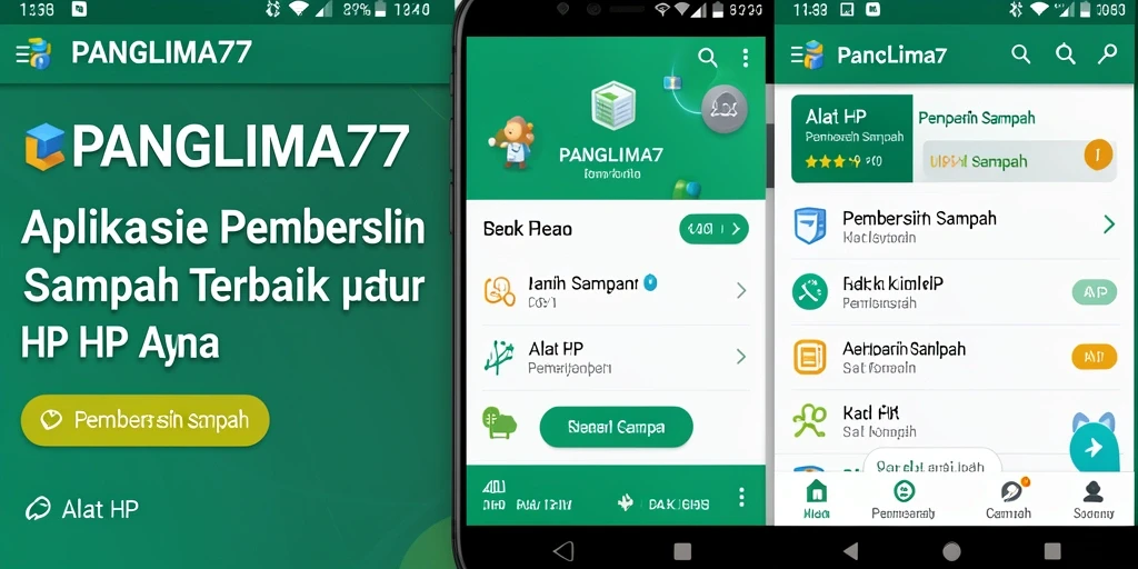Tampilan antarmuka aplikasi Pembersih Sampah PANGLIMA77 yang sederhana dan efektif.